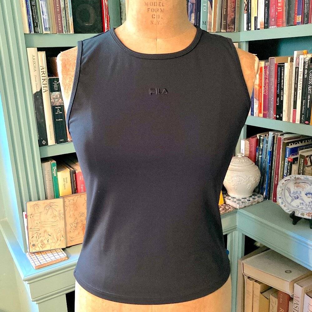 FILA Performa Black Sleeveless Crop Top